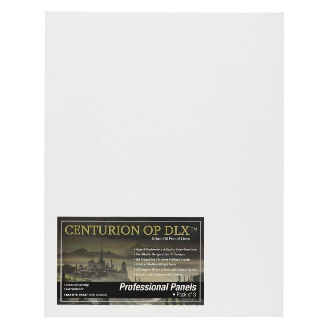 Centurion Deluxe Professional Oil Primed Linen Canvas Panels - 3 Pack of Linen Canvases for Painting, Artwork and More